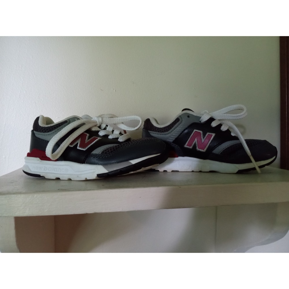 New Balance 997H Kids Sneakers Black Grey Burgundy IR997HHY Size 8 Toddler